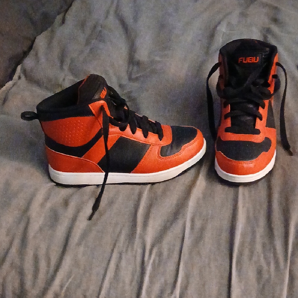 FUBU Red and Black High-Top Sneakers for Bold Style